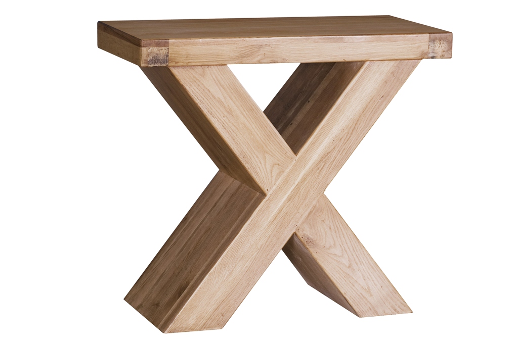 Nimes Oak X Hall Table - Click Image to Close